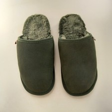 Just Green Sheepskin Slippers Suede UK 9-10 Excellent