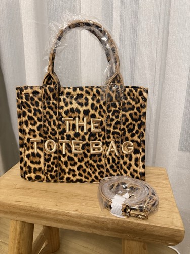 Leopard print tote handbag - leopard,