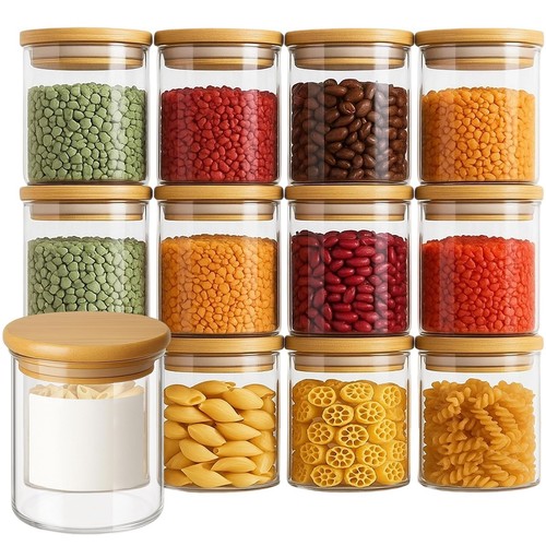 Pcs glass jars with - jars,