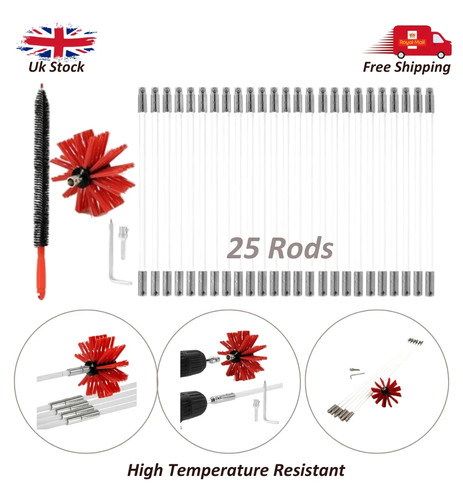 Flexible chimney sweep set - flexible,