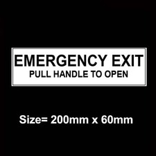 EMERGENCY EXIT PULL HANDLE TO