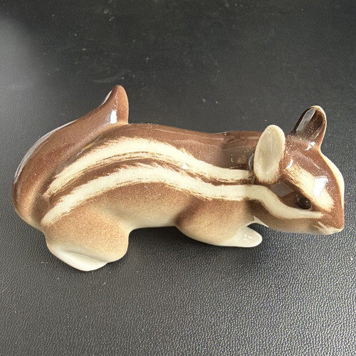 Ceramic chipmunk figurine - ceramic,