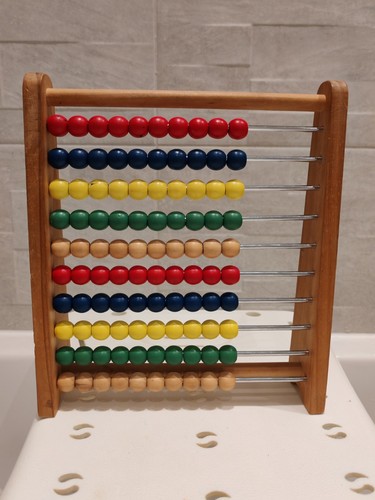 Wood vintage abacus 1990 - wood,