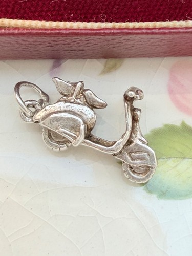 Vintage sterling silver moped - sterling,