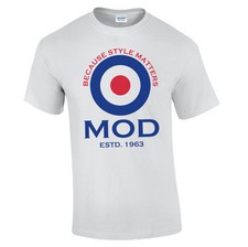 Mod Target T Shirt 60's Original Design Classic Look Mods Rockers Style Matters