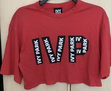 Ivy Park Red Cropped T Shirt Size Small