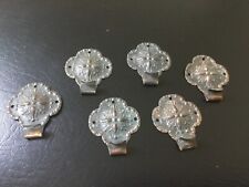 6 x Small Hooks , Decorative Antique Bronze metal tone Hooks  Cottage Wall Hooks