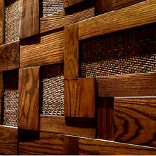 Decorative Wall Panel Wood Wall Tiles Wall Decor Mosaic Restaurant Hotel Lobby