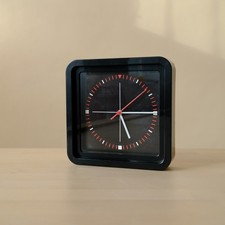 Vintage IKEA KVITT Wall Clock 1990s Postmodern Black Red White 19.5cm