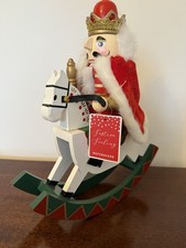 Wooden Nutcracker Prince On Horse.Rocking Horse.