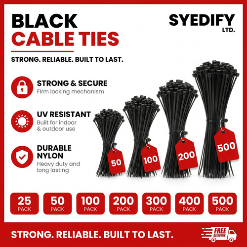 Black cable ties zip - ties,
