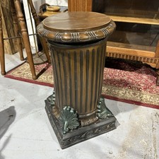 Painted Bronze Brass Pedestal
