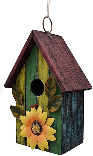 Wooden bird houses for outside - wooden,