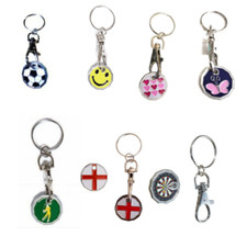 Shopping Trolley Coin Key RIng