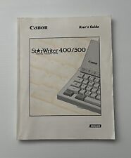 Canon StarWriter 400/500 Word Processor User Manual