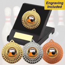 Ten Pin Bowling Medal in Box