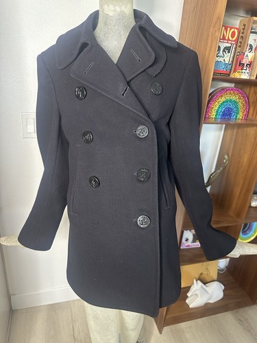 Vintage navy wool - navy, peacoat