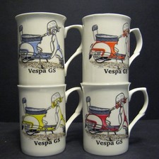 1 Mug VESPA GS Scooter Fine Bone China Mug Cup Beaker