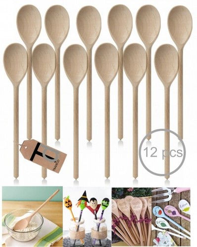 Wooden cooking spoons - 10",