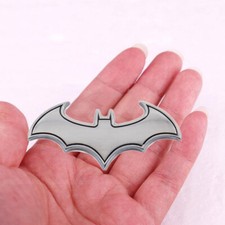 3D Metal Chrome Batman Emblem