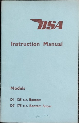 Bsa bantam 125 175 - d1, d7