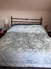 DORMA - Beautiful Duck Egg Blue Quilted Throw  - Exc. Condition