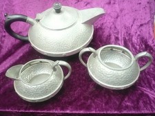 Art Deco Pewter Teapot Sugar