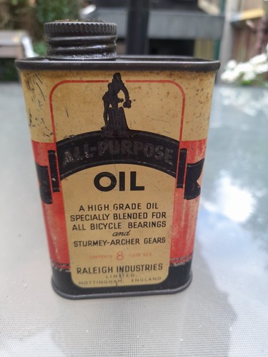 Raleigh vintage bicycle oil - vintage,