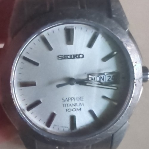 Seiko sapphire titanium quartz - seiko,