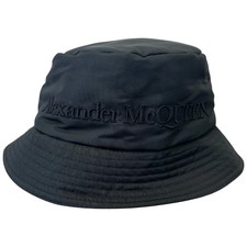 Alexander McQueen Women's Logo Print Bucket Hat Black S