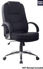 Rome2 Black Fabric Executive Office Chair Armrests Height Adjustable Seat & Tilt