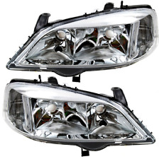 Vauxhall Astra G Mk4 1998-2004 Chrome Front Headlight Headlamp Pair Left & Right