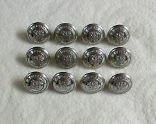 Set of 12x British:"BRISTOL FIRE BRIGADE TUNIC BUTTONS" (Small, 16mm, 1950s-60s)