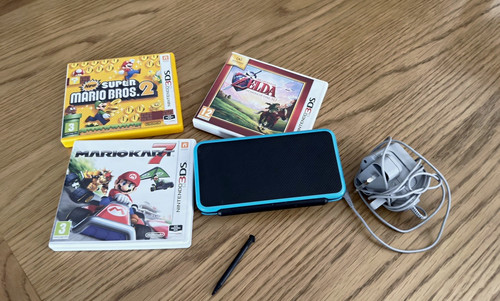 Nintendo 2ds black blue - xl, black/blue