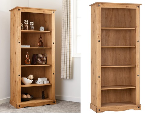 Tall bookcase wooden shelf - tall, 5