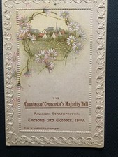 1899 Countess of Cromartie's Majority Ball Strathpeffer Menu card Mackenzie