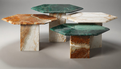 Natural onyx and - marble, coffee