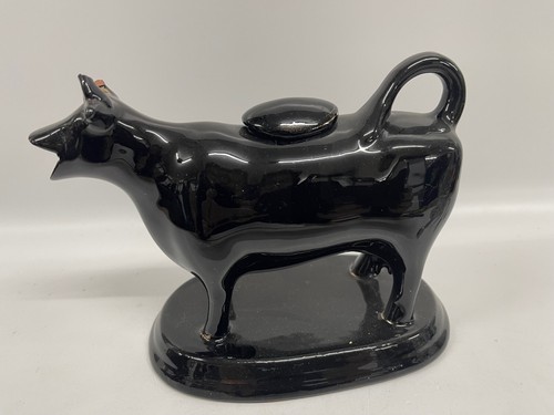 Antique pottery cow creamer - ,