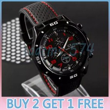 Mens Watches Sports Wrist Kids Boys Army Silicon Strap Quartz Cheap Men Watch UK