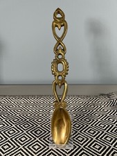 HEAVY Brass Lovespoon Decorative Hanging Spoon Mid Century Decor