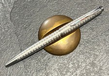 Vintage - 1980  Stainless Parker 45 Harlequin Grey Circlets Ballpoint Pen #BP6