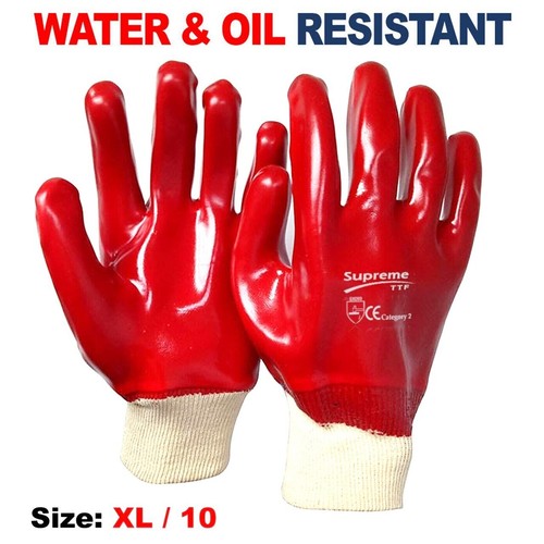 Red pvc rubber coated - red,