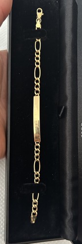 Men gold bracelet 9ct - men's,