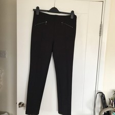 Ladies ROBELL Trousers Black w Zips Exc. Unworn Cond Sz10 Mod: POLLY See Desc.