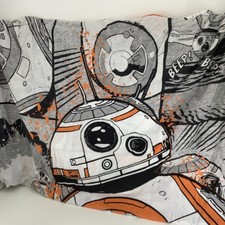 George Home Star Wars Single Duvet Cover Set Grey BB-8 BB8 Print Kids Bedding