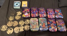Joblot Mega Evolutions Tins - Pokemon TCG Mega Heroes come with stickers & coins