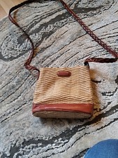 Tula Seagrass Shoulder Bag Leather Strap