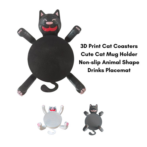 Print cat coasters cute - 3d,