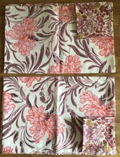 2 Pillowcases Made W/ Joules Garland & Ditsy Floral Soft Pink Mauve Cotton New