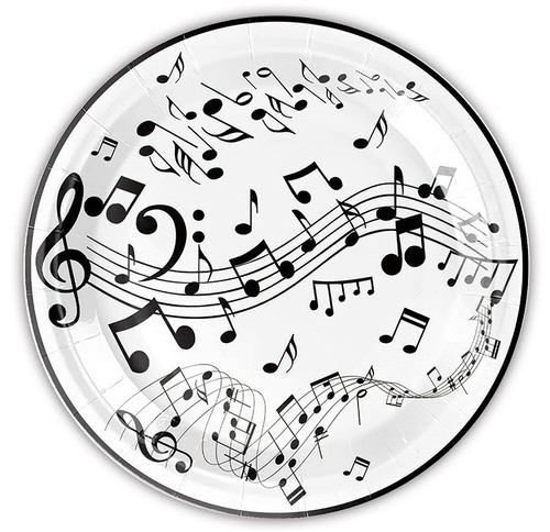 Music note plate musician - plate,